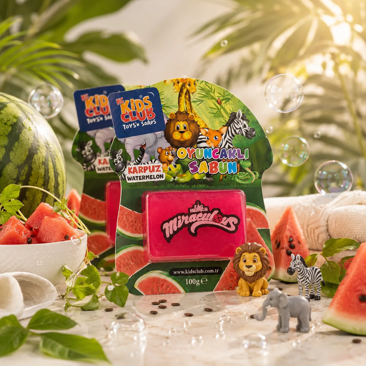 KC Kids Club Karpuz Temalı Oyuncaklı Sabun 100 ge