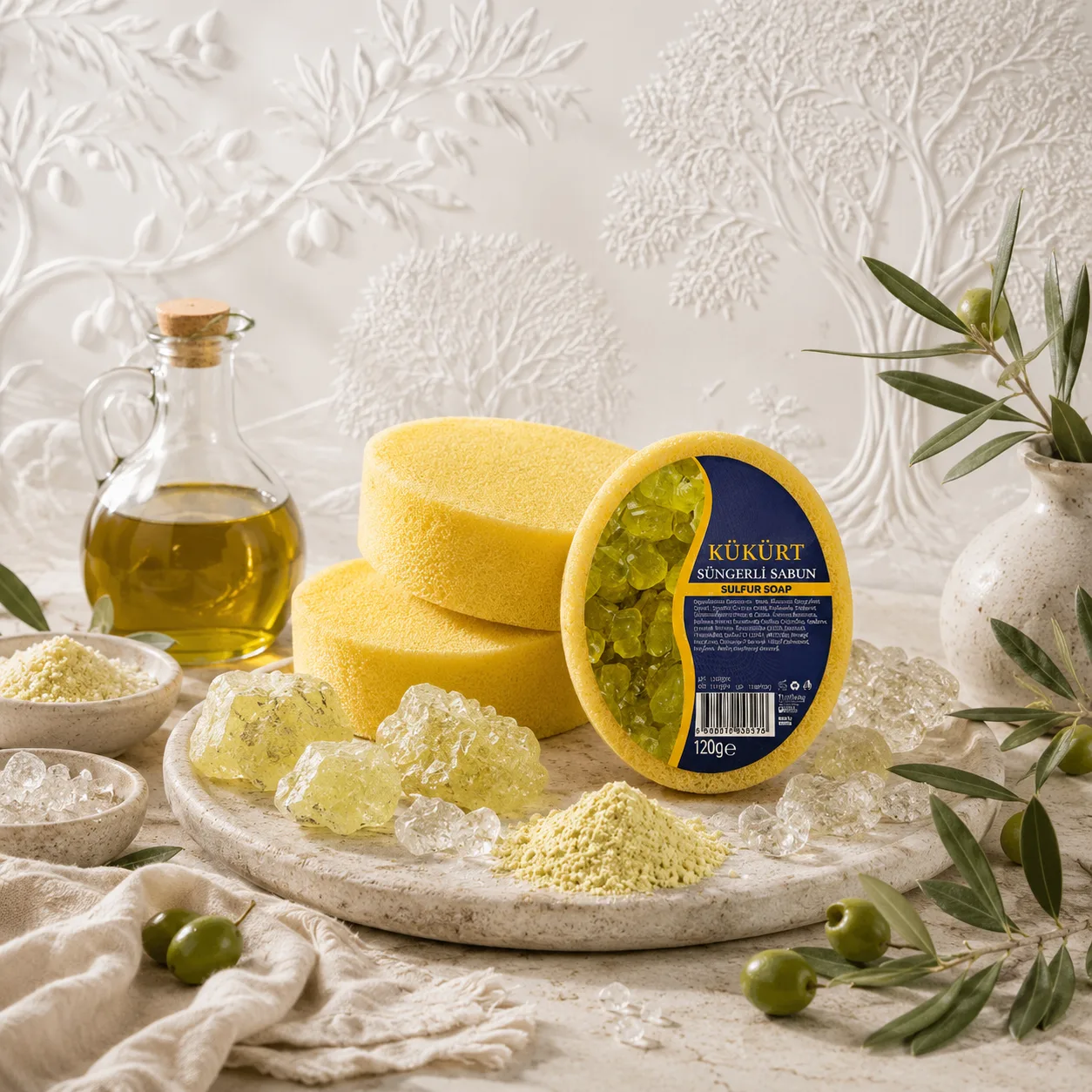 Internatural Kozmetik Kükürtlü Süngerli Bitkisel Sabun