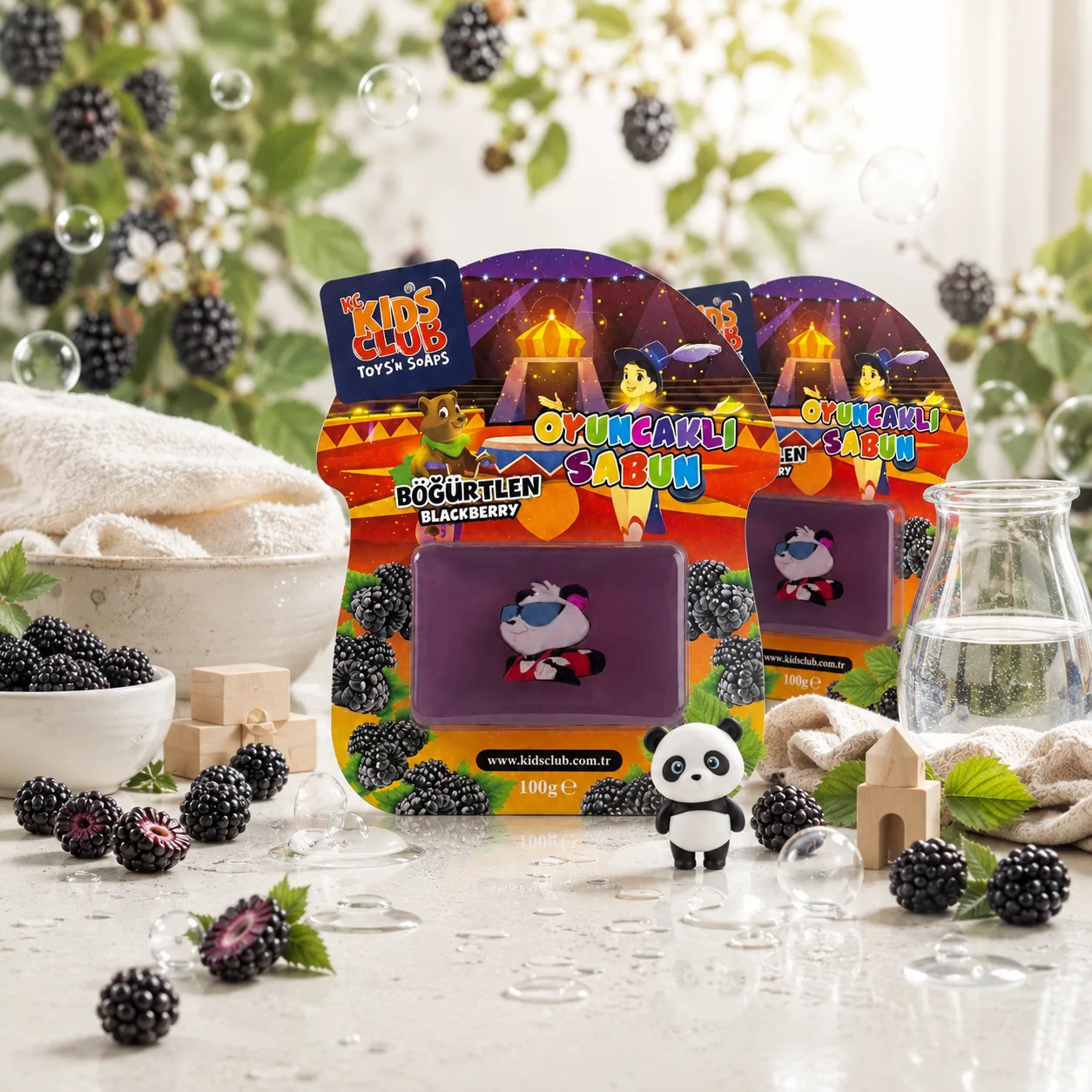 KC Kids Club Böğürtlen Temalı Oyuncaklı Sabun 100 ge