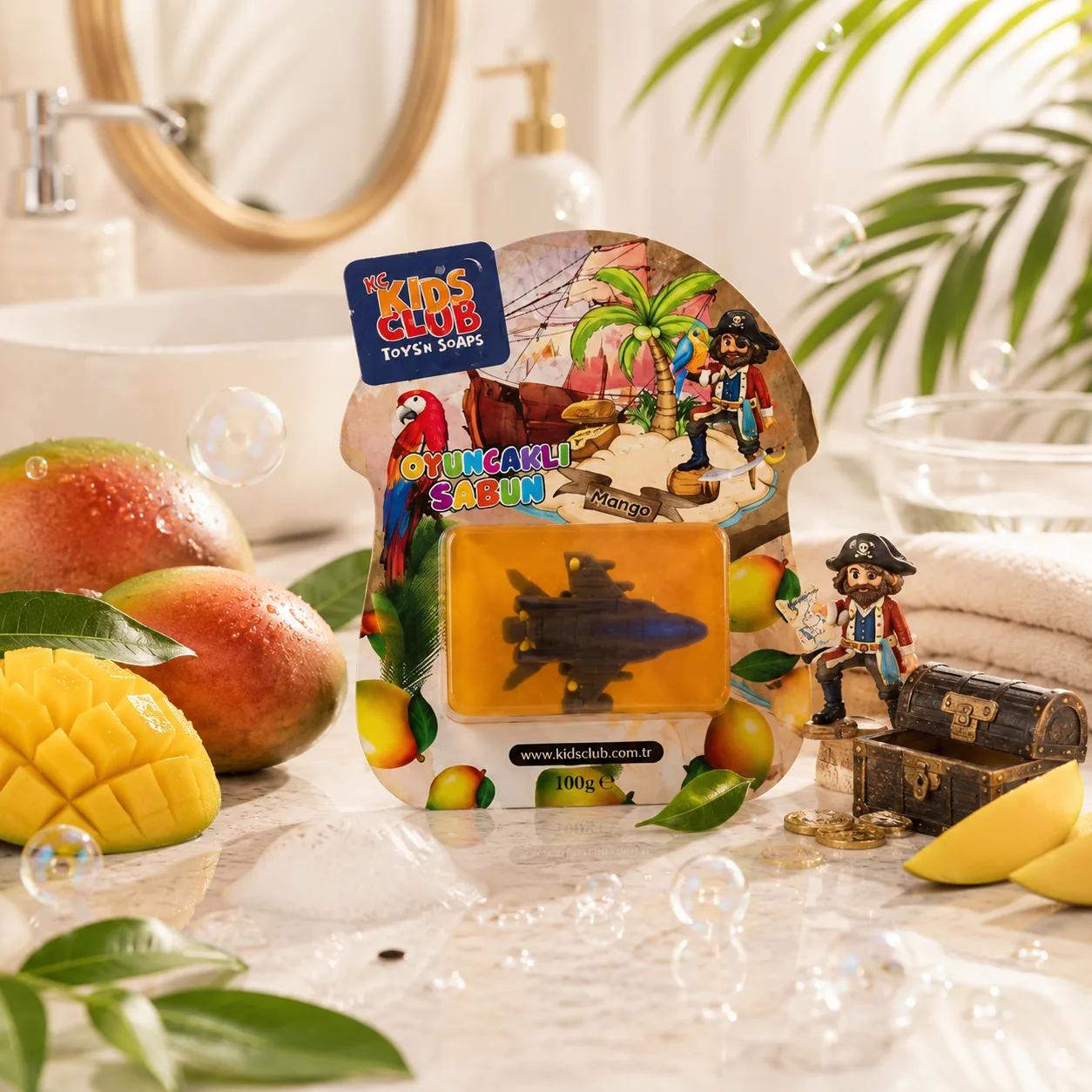 KC Kids Club Mango Temalı Oyuncaklı Sabun 100 ge