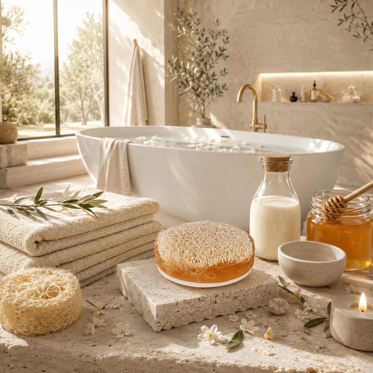 Ballı ve Keçi Sütlü Kabak Lifli Banyo Sabunu